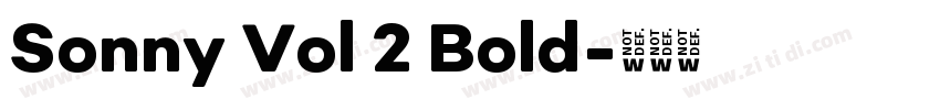 Sonny Vol 2 Bold字体转换